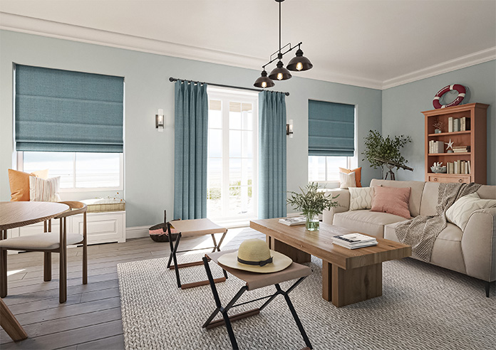 Jakarta, Cerulean - Twist&Fit Roman Blind - Image 6